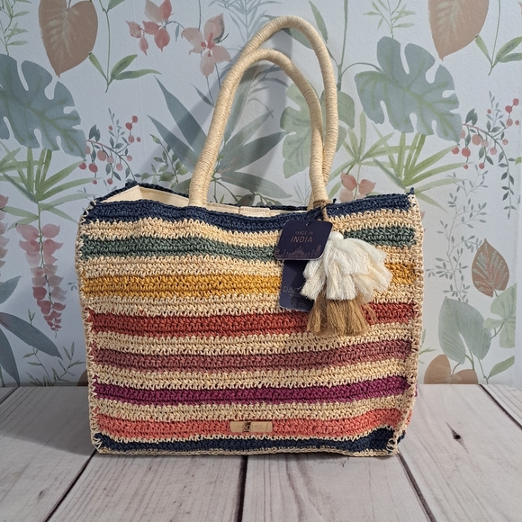 Rachel Roy Multicolor Striped Tote Bag - Picture 1 of 8